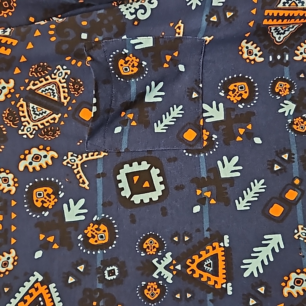 NWT Lula Roe Carly XL high low dress blue and orange